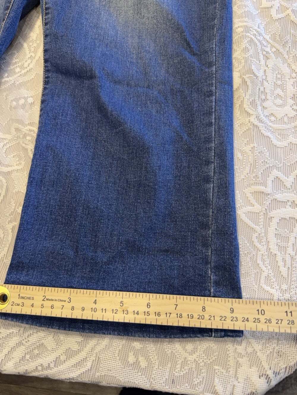ROSWEAR Denim Jeans Womens Size Large Wide Leg High Waisted Baggy Stretchy - Picture 4 of 7